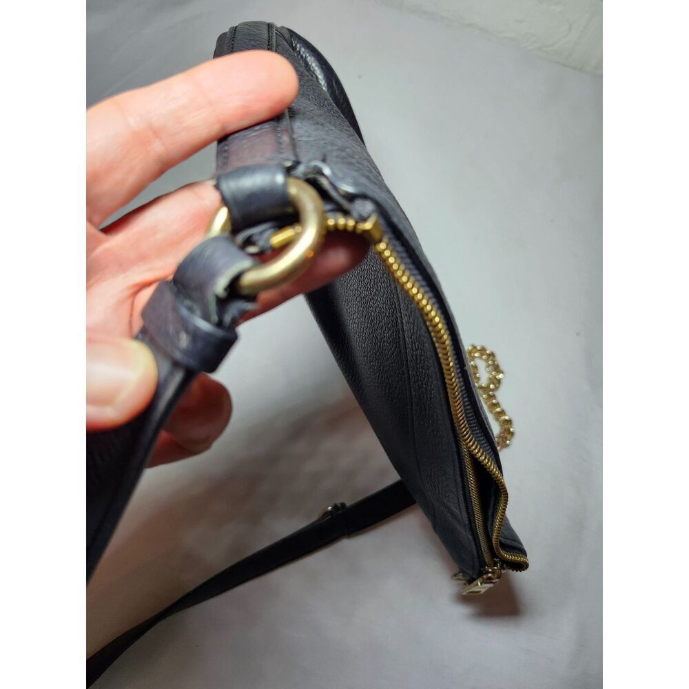 Coach Paxton Duffle Bag Black Pebbled Leather Gold Hardware Crossbody Minimalist - Picture 12 of 16